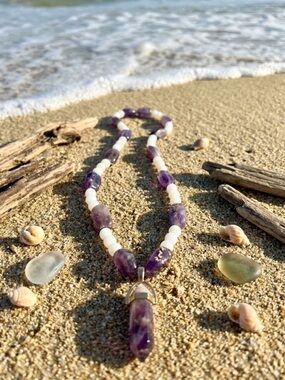 Dream Amethyst Snow Jade Necklace